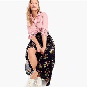 NWT J. Crew Point Sur Chiffon Maxi Skirt